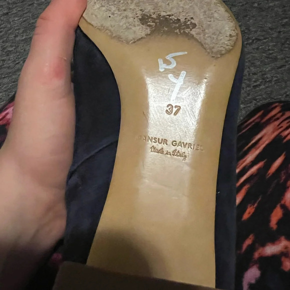 Mansur Gavriel Blue Suede Chelsea Boots, size 37 - Picture 4 of 8